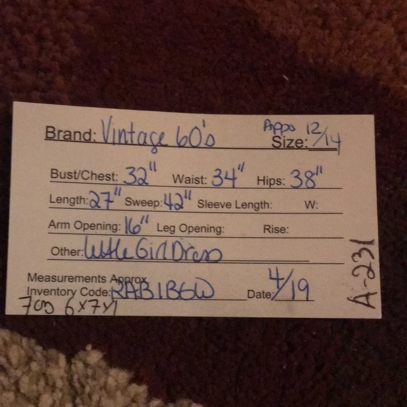 Vintage 60s/70s little girl Shift 2 layer shift dress groovy retro handmade - Picture 11 of 11